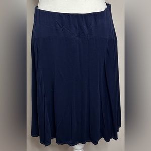 Max Studio sz. L viscose & spandex navy blue mini skirt